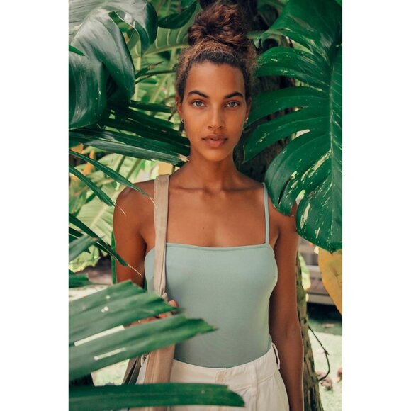 Free People Intimately Square Neck Cheeky Bottom Camisole Bodysuit - Picture 7 of 13